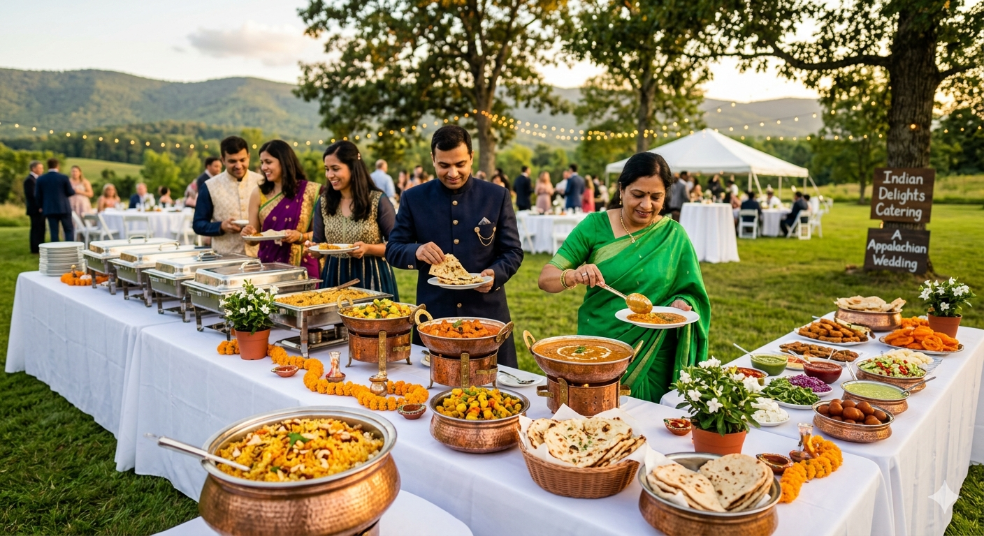 outdoor wedding reception in west virginia - ruchi priya